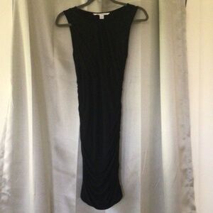 DIANE Von FURSTENBERG Ruched Little Black Dress Size P